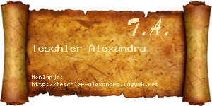 Teschler Alexandra névjegykártya